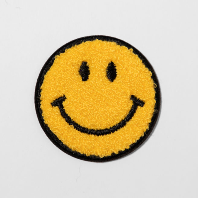 Chenille Smiley Face Patch