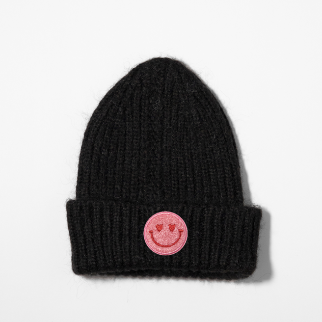 Chenille Pink Smiley Face