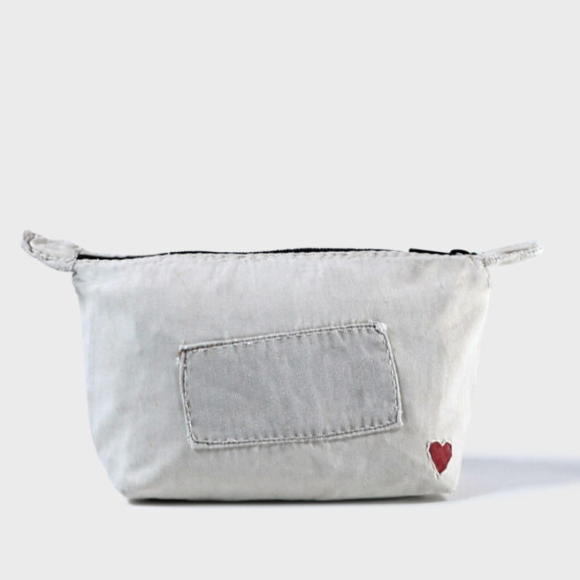 Heart Patch Cosmetic Bag